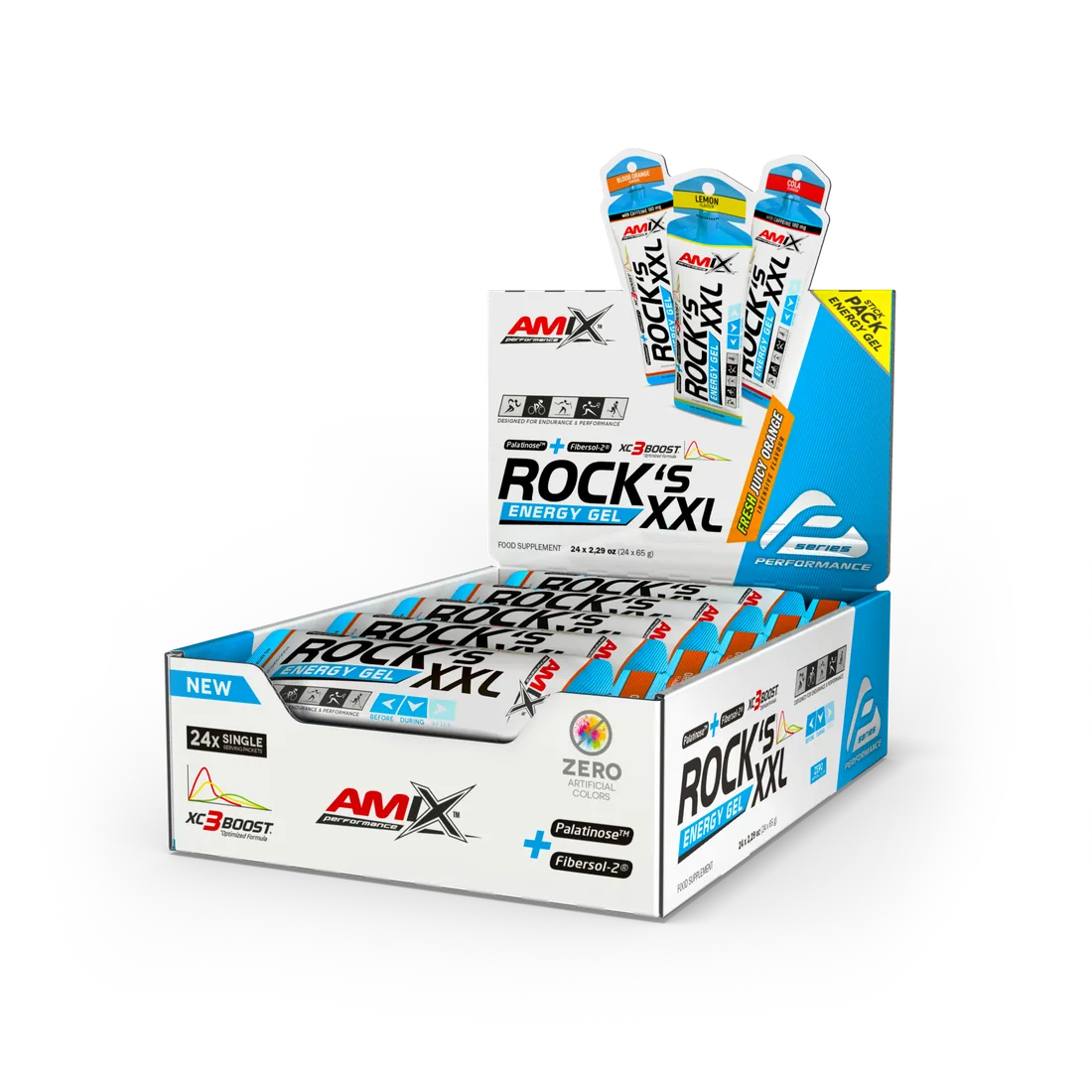 ROCK´S GEL XXL CON CAFEINA 24*65 GR